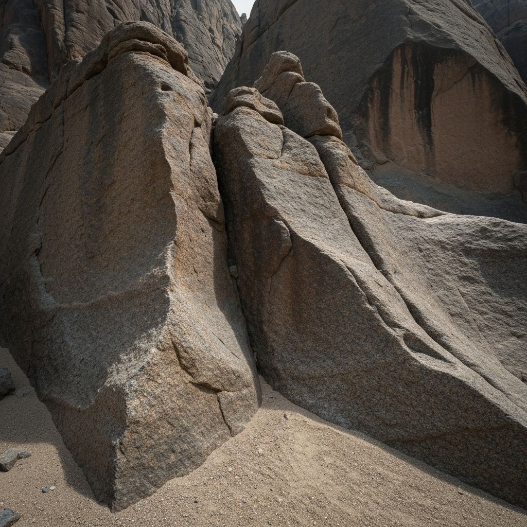 Detailed texture of mountain minerals and stone formations showing natural durability